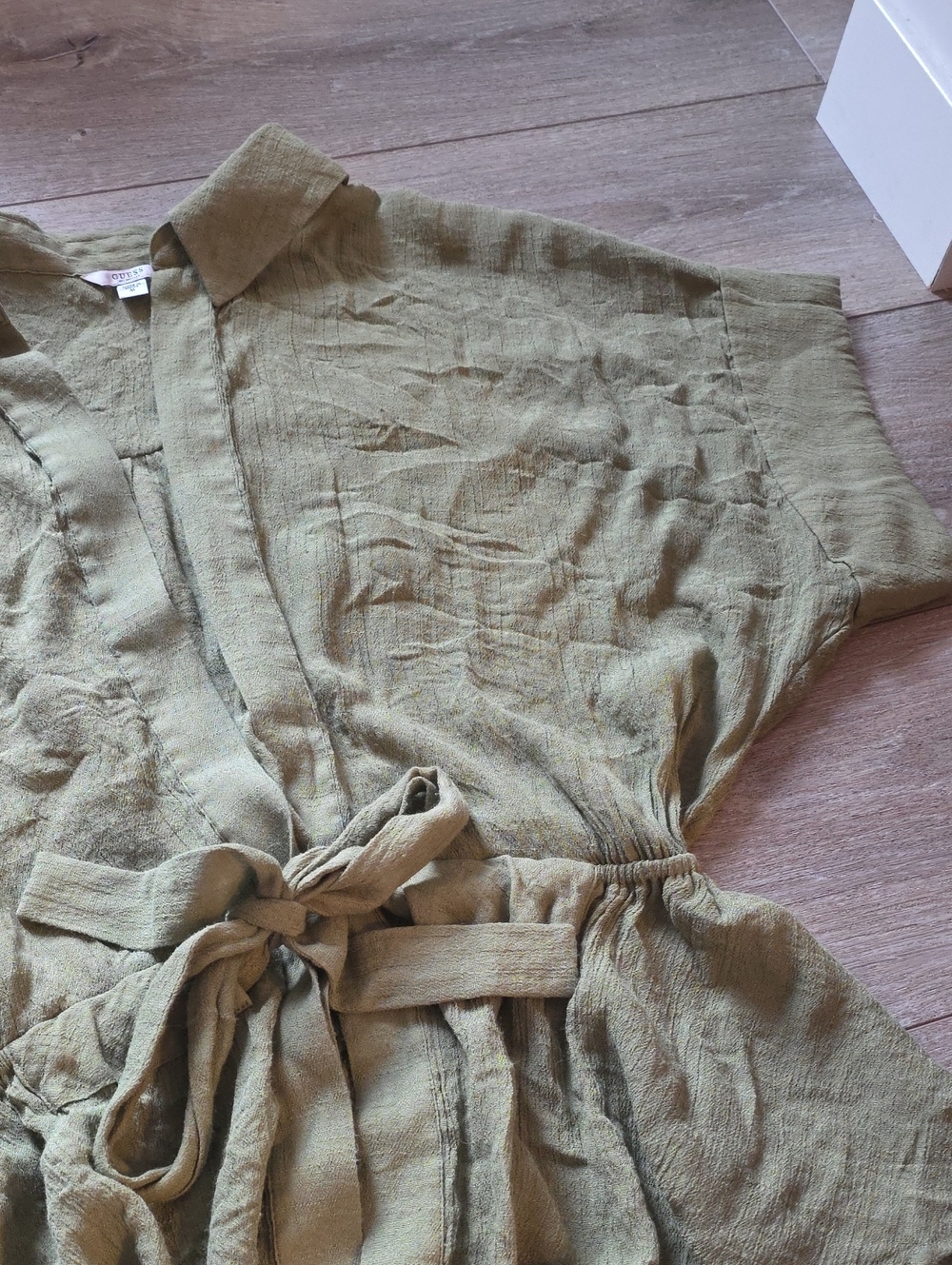 Guess Olive Tie-Waist Short Sleeve